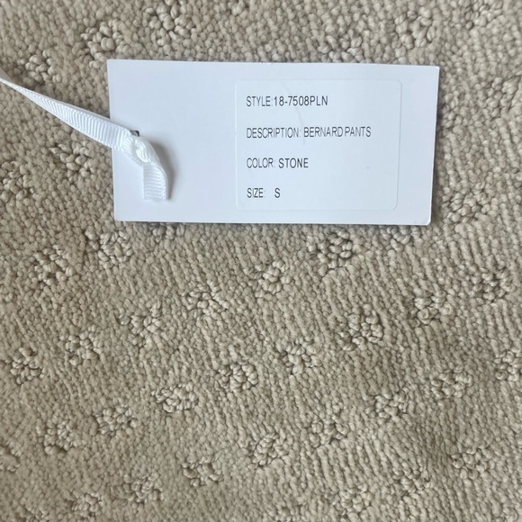 Torn by Ronny Kobo Women's Bernard Wide Leg High Waist Pant Ivory/Brown Small - Picture 15 of 16